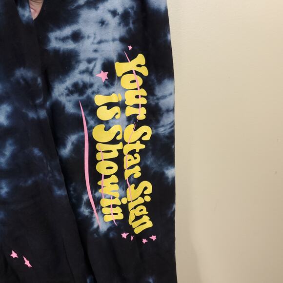 By Samii Ryan Black Tie-dye 'Your Star Sign is Showing" Jogger Sweatpants XXL - Picture 4 of 7